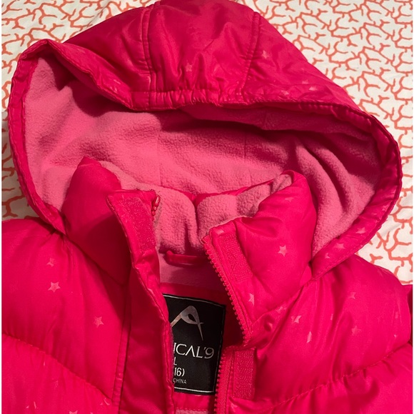 Puffer girls jacket-Vertical9- size 14/16 XL pretty pink - Picture 2 of 9